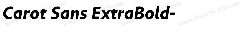 Carot Sans ExtraBold字体转换